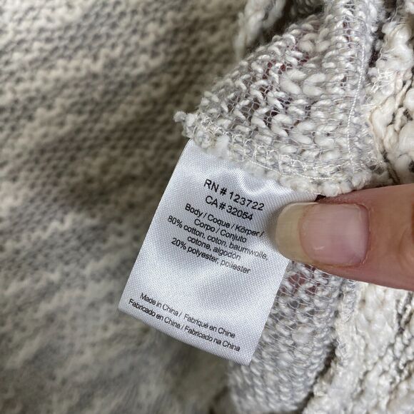 Ace Delivery Off White Cream Gray Marled Light Weight Boucle Sweater Size XS - Picture 8 of 11